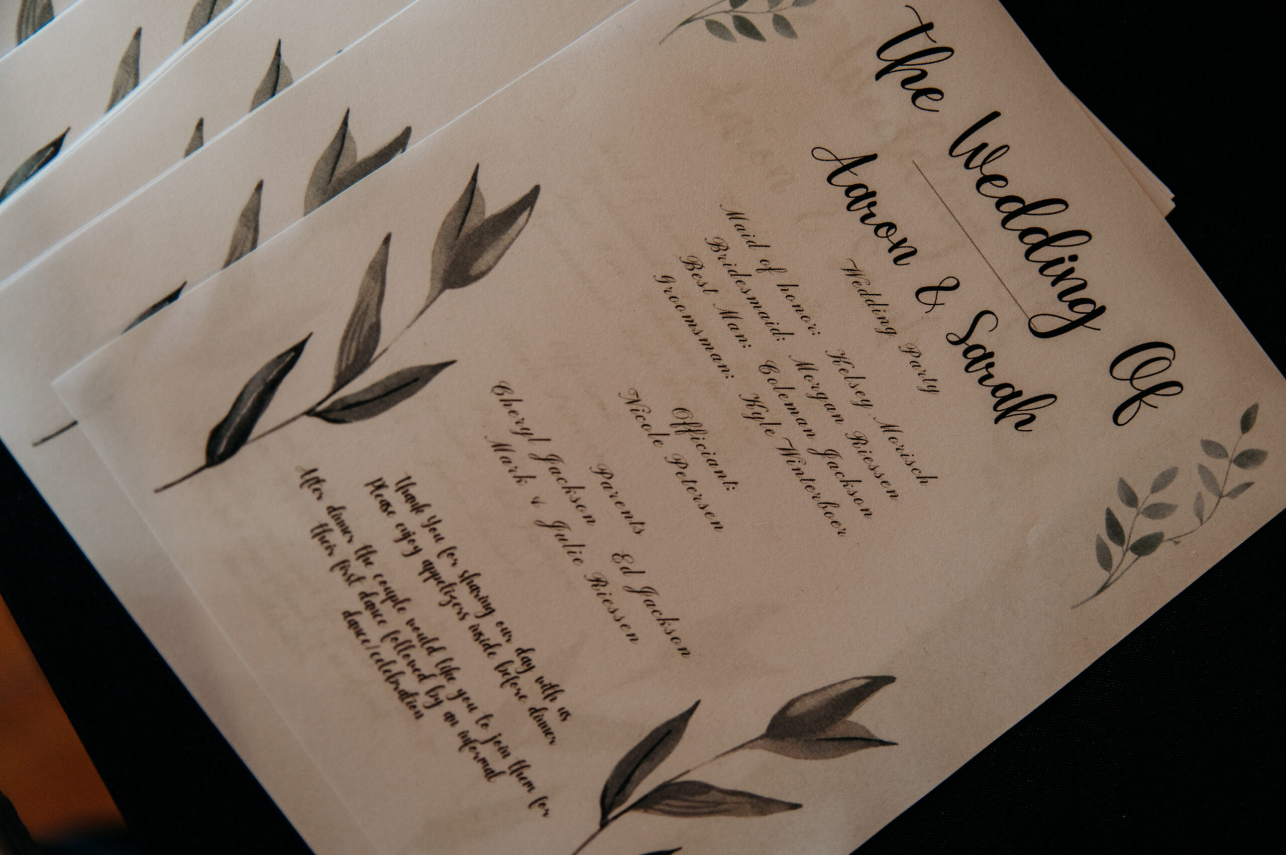 Photo of wedding invitation